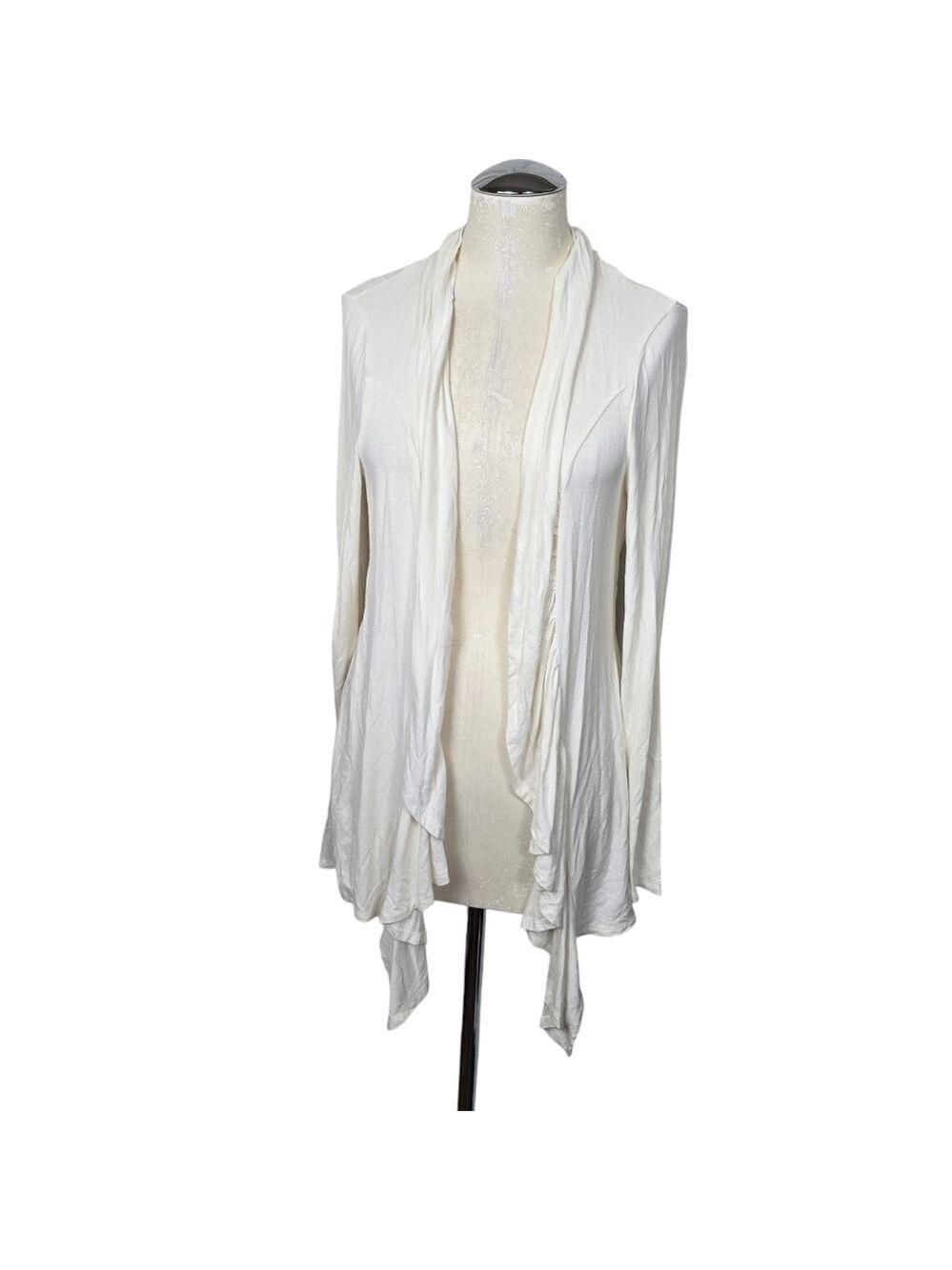 Grace Elements White Lightweight Open Cardigan M